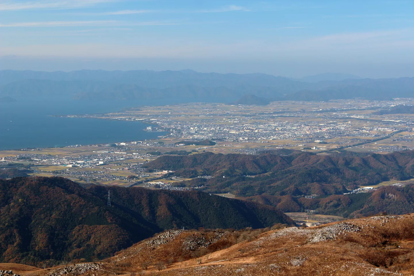 Nagahama Shiga from Mount Ryozen.jpg