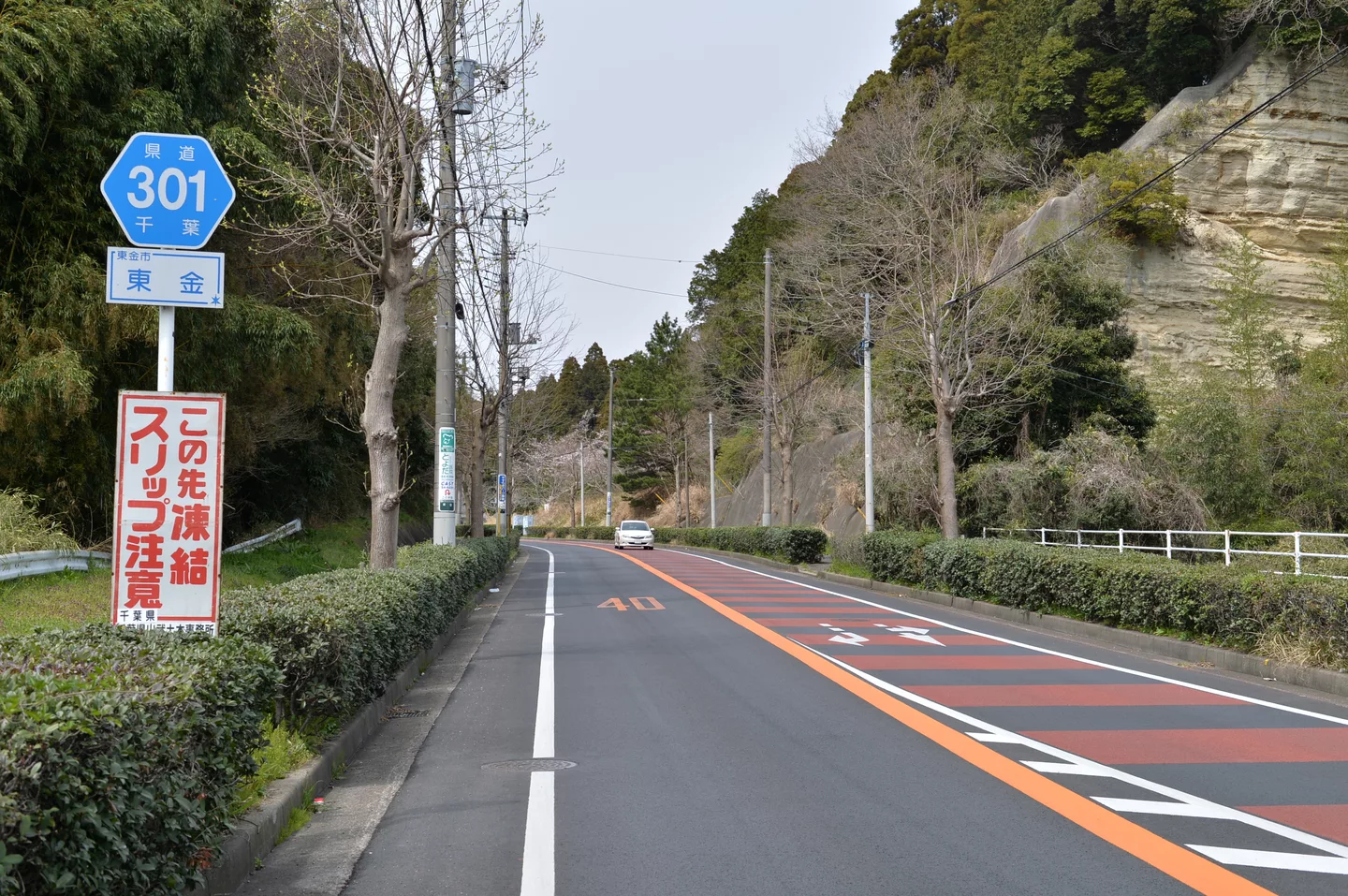 Chiba prefectural road route 301 (Togane-Yamadadai line) in Togane,Togane city.JPG